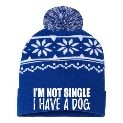 Im Not Single I Have A Dog Funny Dog Lover Gift USA-Made Snowflake Beanie