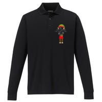 Im Not Short Im Just A Tall Elf Performance Long Sleeve Polo