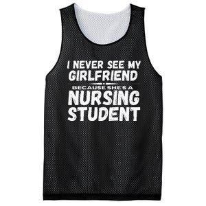 I Never See My Girlfriend Because Shes A Nursing Student Mesh Reversible Basketball Jersey Tank