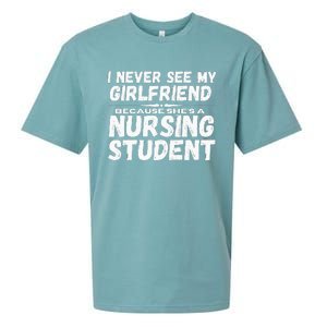 I Never See My Girlfriend Because Shes A Nursing Student Sueded Cloud Jersey T-Shirt