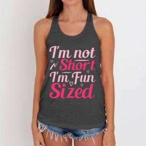 Im Not Short Im Fun Sized Women's Knotted Racerback Tank