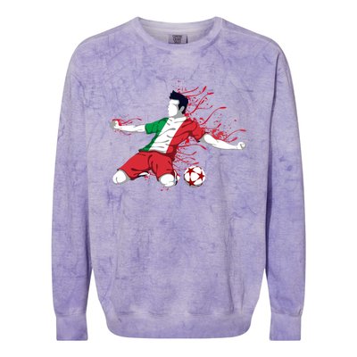 Italy National Soccer Team Jersey Italian Football Gifts Colorblast Crewneck Sweatshirt