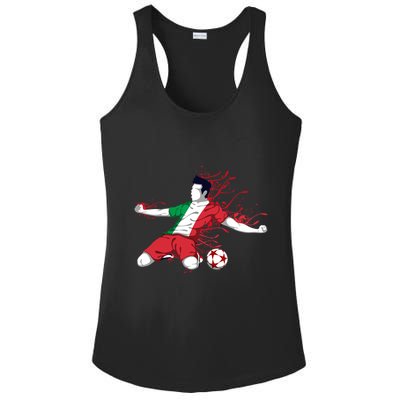 Italy National Soccer Team Jersey Italian Football Gifts Ladies PosiCharge Competitor Racerback Tank