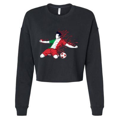 Italy National Soccer Team Jersey Italian Football Gifts Cropped Pullover Crew