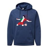 Italy National Soccer Team Jersey Italian Football Gifts Performance Fleece Hoodie