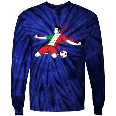 Italy National Soccer Team Jersey Italian Football Gifts Tie-Dye Long Sleeve Shirt