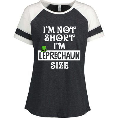 I'm Not Short I'm Leprechaun Size Funny St Patrick's Day Gift Enza Ladies Jersey Colorblock Tee