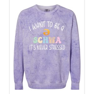 ItS Never Stressed Science Of Reading Meaningful Gift Colorblast Crewneck Sweatshirt