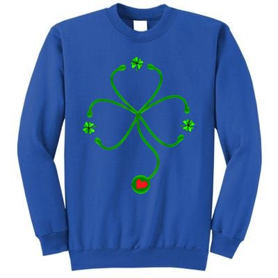 Irish Nurse Shamrock Stethoscope St Patrick's Day 2021 Gift Tall Sweatshirt