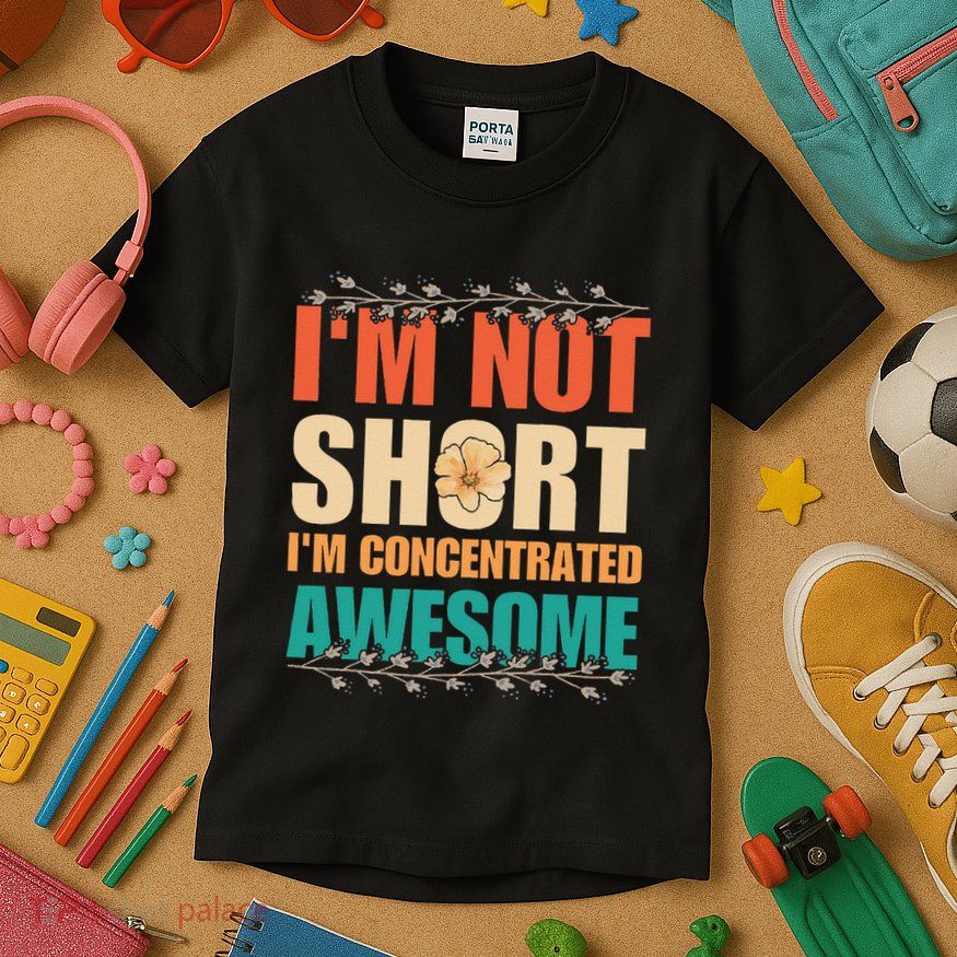 IM Not Short IM Just Concentrated Awesome Funny Kids T-Shirt