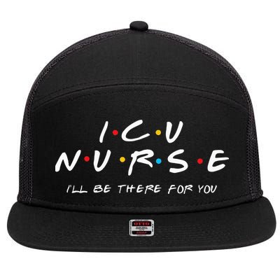 ICU Nurse Sweat For Men And Women 7 Panel Mesh Trucker Snapback Hat