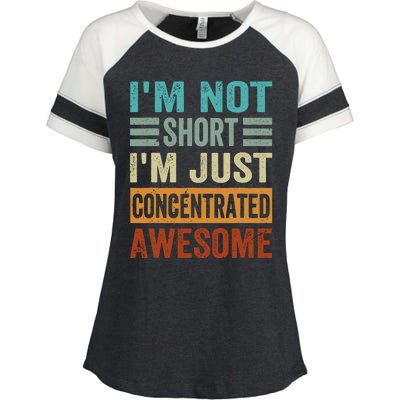 IM Not Short IM Just Concentrated Awesome Enza Ladies Jersey Colorblock Tee