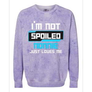 I'm Not Spoiled NONNIE Just Loves Me Funny Gaming Family  Colorblast Crewneck Sweatshirt