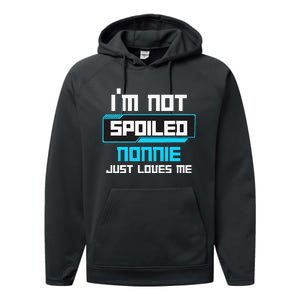 I'm Not Spoiled NONNIE Just Loves Me Funny Gaming Family  Performance Fleece Hoodie