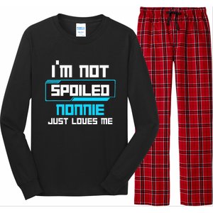 I'm Not Spoiled NONNIE Just Loves Me Funny Gaming Family  Long Sleeve Pajama Set