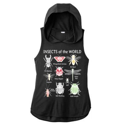 Insects Of The World Ladies PosiCharge Tri-Blend Wicking Draft Hoodie Tank