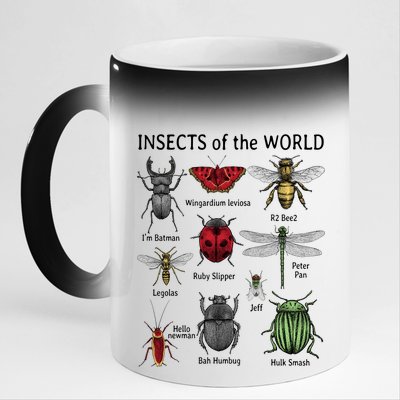 Insects Of The World 11oz Black Color Changing Mug