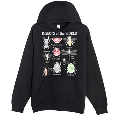 Insects Of The World Premium Pullover Hoodie