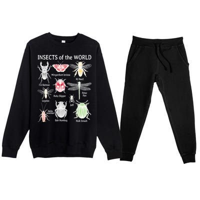 Insects Of The World Premium Crewneck Sweatsuit Set