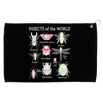 Insects Of The World Grommeted Golf Towel