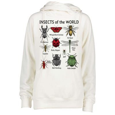 Insects Of The World Womens Funnel Neck Pullover Hood