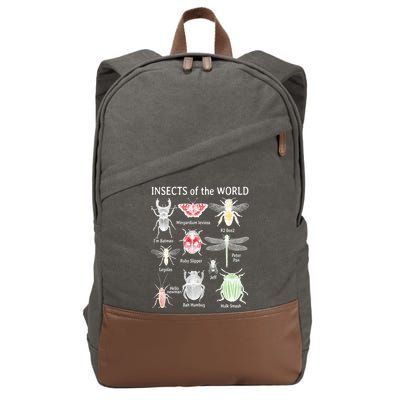 Insects Of The World Cotton Canvas Backpack