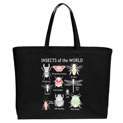 Insects Of The World Cotton Canvas Jumbo Tote