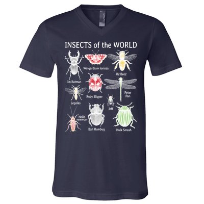 Insects Of The World V-Neck T-Shirt