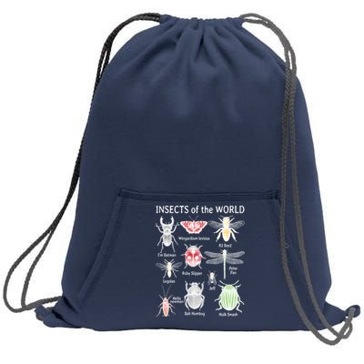 Insects Of The World Sweatshirt Cinch Pack Bag