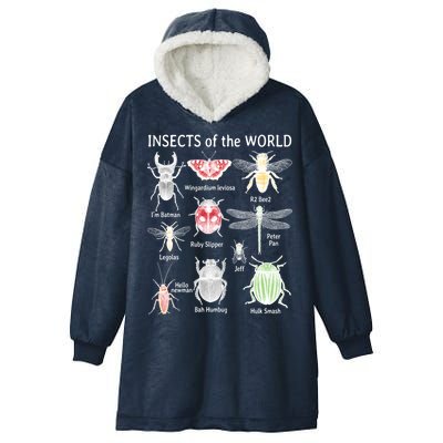 Insects Of The World Hooded Wearable Blanket