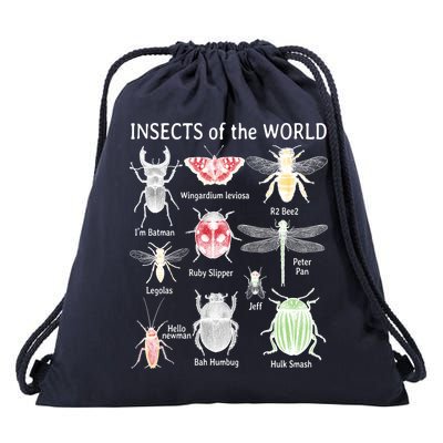 Insects Of The World Drawstring Bag