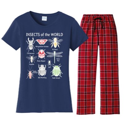 Insects Of The World Women's Flannel Pajama Set