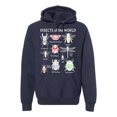 Insects Of The World Premium Hoodie