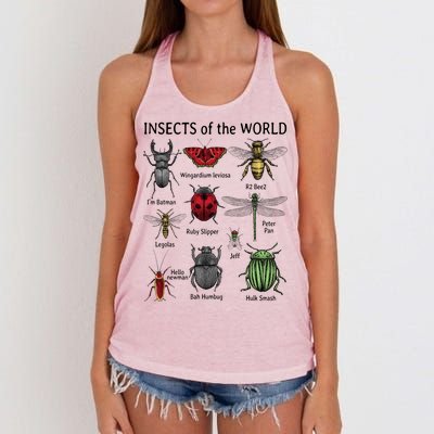 Insects Of The World Women's Knotted Racerback Tank