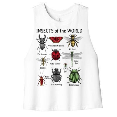 Insects Of The World Women's Racerback Cropped Tank