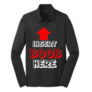 Insert Boob Here Silk Touch Performance Long Sleeve Polo