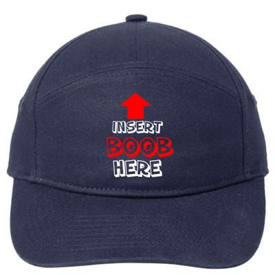 Insert Boob Here 7-Panel Snapback Hat