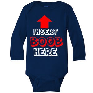 Insert Boob Here Baby Long Sleeve Bodysuit