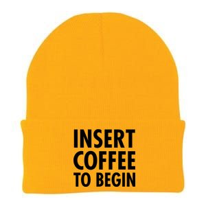 Insert Coffee To Begin Knit Cap Winter Beanie