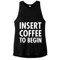 Insert Coffee To Begin Ladies PosiCharge Tri-Blend Wicking Tank