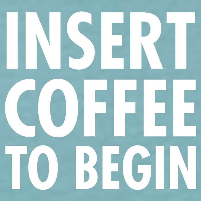 Insert Coffee To Begin Sueded Cloud Jersey T-Shirt