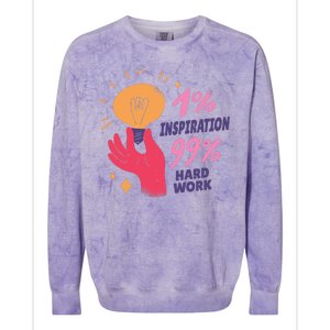 Inspiration And Hard Work Colorblast Crewneck Sweatshirt