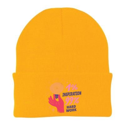 Inspiration And Hard Work Knit Cap Winter Beanie