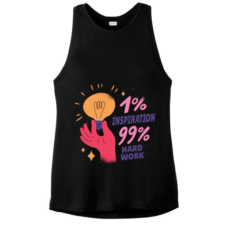 Inspiration And Hard Work Ladies PosiCharge Tri-Blend Wicking Tank