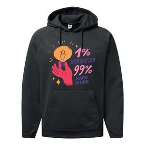 Inspiration And Hard Work Performance Fleece Hoodie