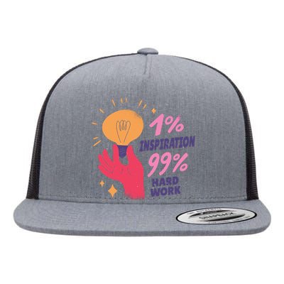 Inspiration And Hard Work Flat Bill Trucker Hat