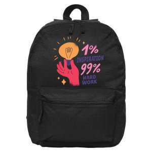 Inspiration And Hard Work 16 in Basic Backpack