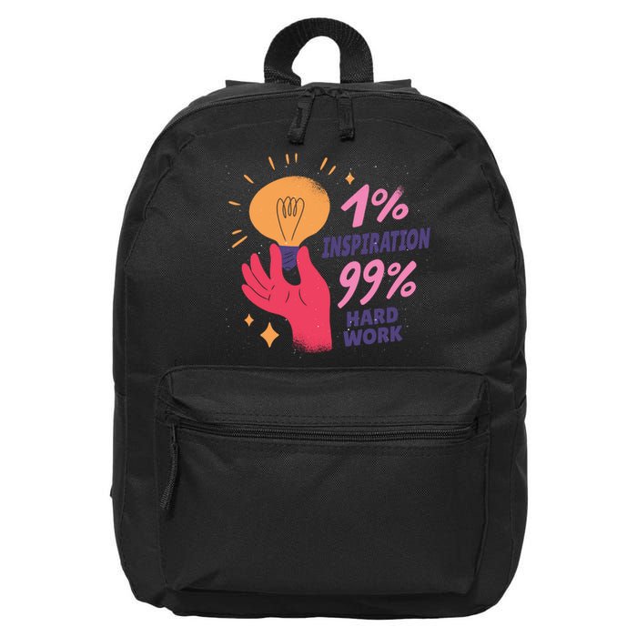 Inspiration And Hard Work 16 in Basic Backpack