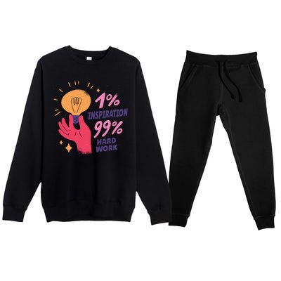 Inspiration And Hard Work Premium Crewneck Sweatsuit Set