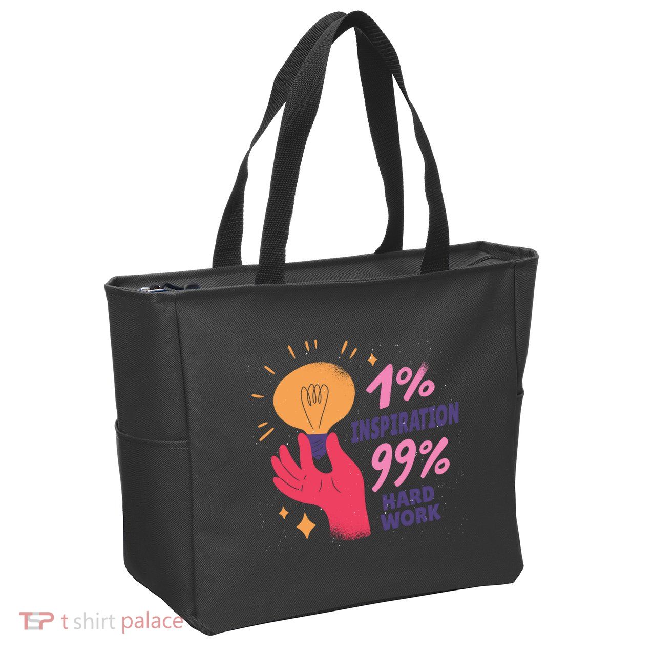 Inspiration And Hard Work Zip Tote Bag